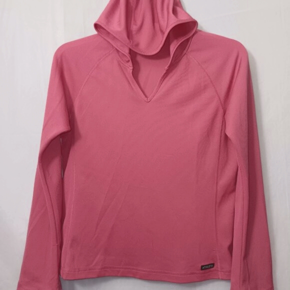 ATHLETA V-NECK CROPPED HOODIE TOP - Picture 12 of 13